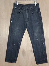 LA gates workwear jeans mens size 30x30 straight paint splatter charcoal gray