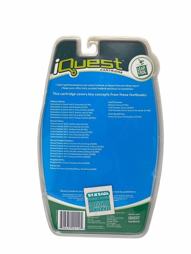Leap Frog I quest science grade 5 cartridge ages 10 & 11 new sealed - Picture 2 of 2