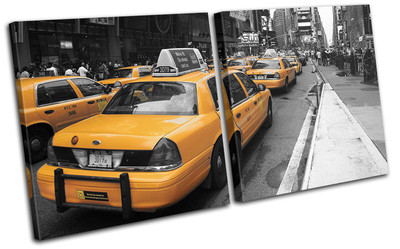 New York NYC Taxi Cab City MULTI CANVAS WALL ART Picture Print VA | eBay