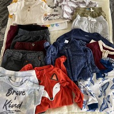 Lot of 27 Baby Infant Clothes 0-3 3-6 mo Gender Neutral Milkbarn Gap Burt's Etc