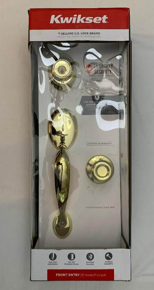 Kwikset Dakota Handleset Deadbolt Keyed One Side With SmartKey Polished