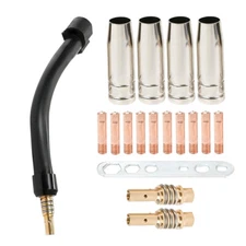 360 Flexible mig welding neck, flexible Mig Extension, 035" 0.9mm M6 Nozzle H Km