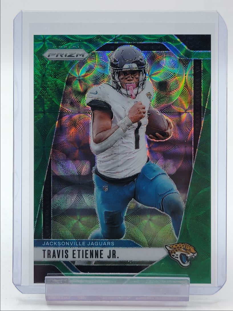 TRAVIS ETIENNE JR. 2024 PANINI PRIZM FOOTBALL GREEN SCOPE JAGUARS /75 Q0521