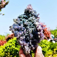 497g Natural purple grape agate quartz crystal particle mineral specimen
