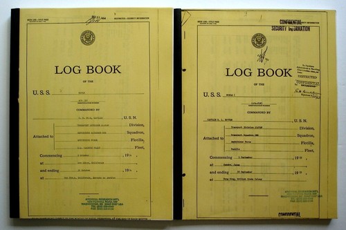 Log Books of the U.S.S. USS Noble, APA 218, 1953 & 1954 + Letters