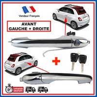 2 Griffe Vorne FüR Fiat 500 500C = 735592014 735715011 735451696 735451697
