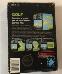 Golf NES (Nintendo Entertainment System, 1985) Cart Manual & Box