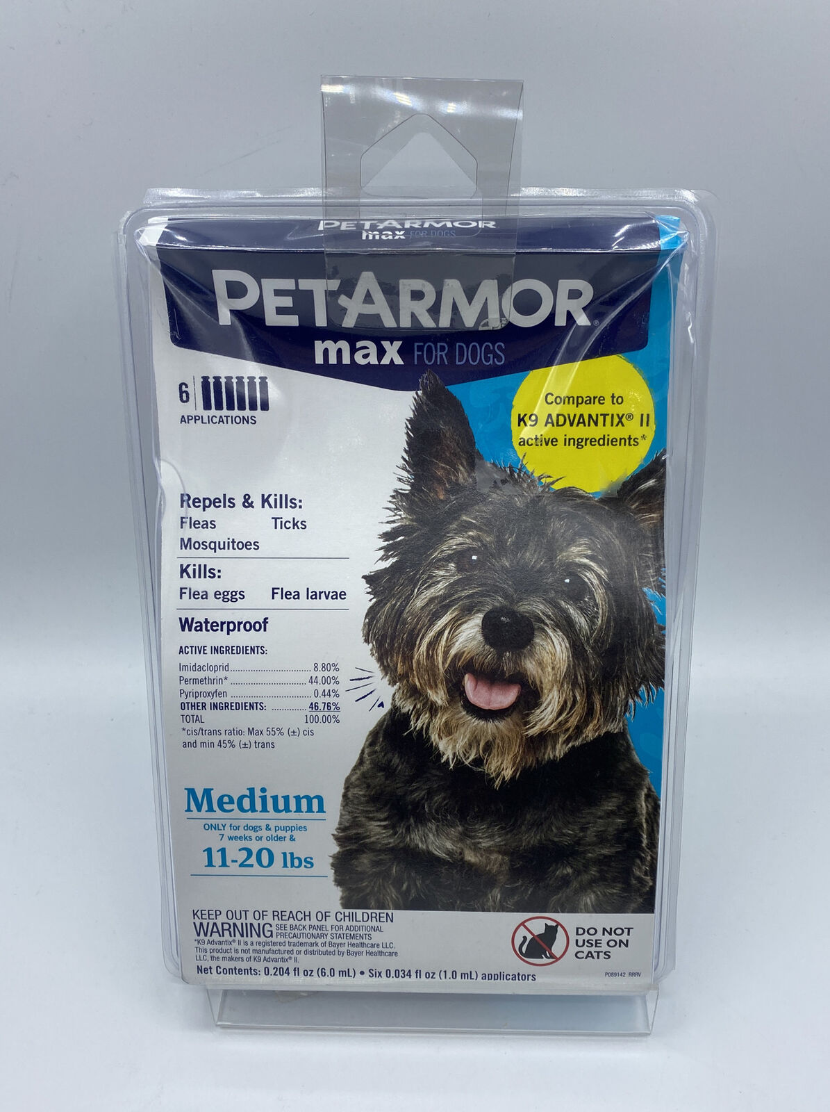 NEW UNOPENED PetArmor Max For Medium Dogs 11-20lbs - 6 Applications - SHIPS FREE