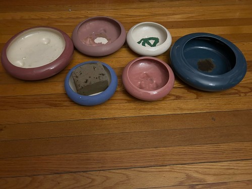 Lot Of 6 Ceramic/ Glass Containers To Make Flower Arrangements In For Florist