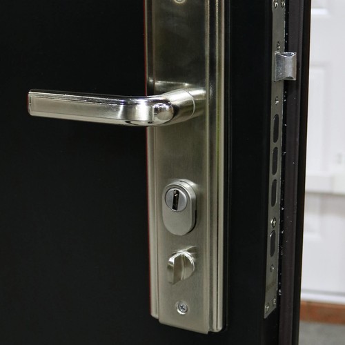 Cubiertas de cilindro Hooply - para puerta de acero de seguridad con cerradura multipunto, escudos - Imagen 2 de 2