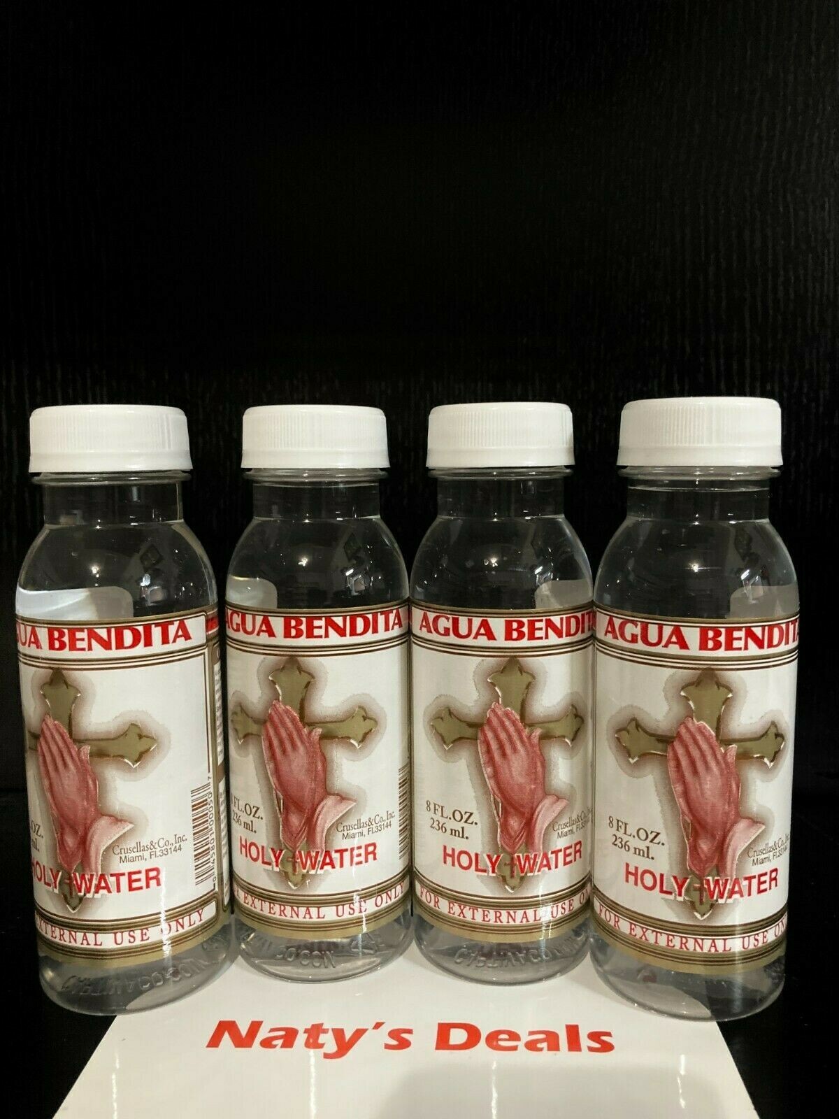 AGUA SANTA Por De Crusellas 4 artículos por lote RELIGIÓN ESPIRITUAL Bendita Autoayuda