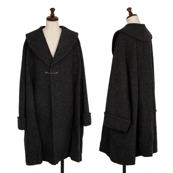 robe de chambre COMME des GARCONS Wool Shawl Collar Coat Size M-L(K-121435)