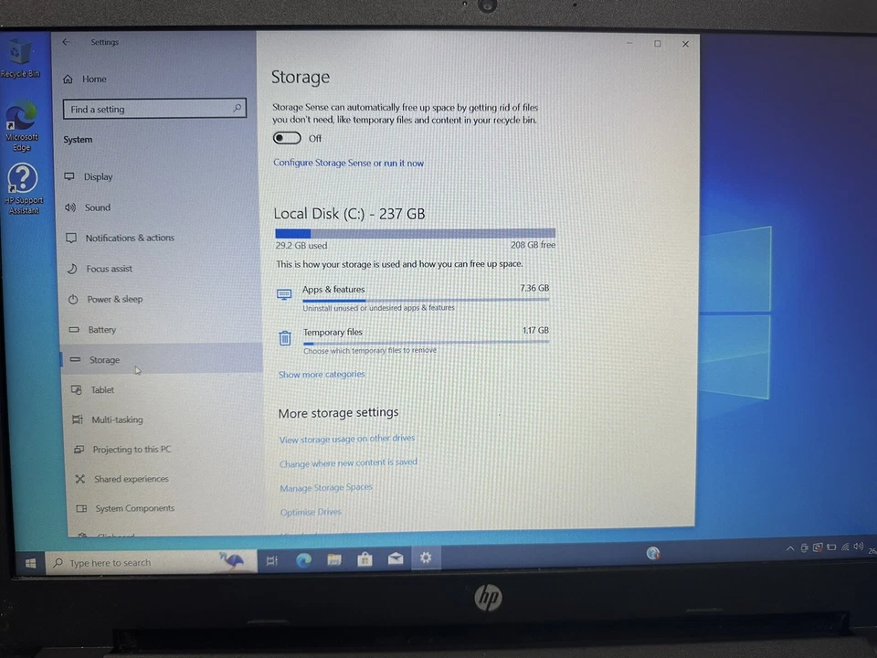 HP Laptop Windows 10 250 G5 i5 NoteBook 15.6” 256GB 8GB Ram Needs new Battery - Image 3 of 4
