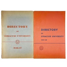 Lot Of 2 Vintage SYRACUSE UNIVERSITY DIRECTORY BOOKS 1946 - 1947 - 1948