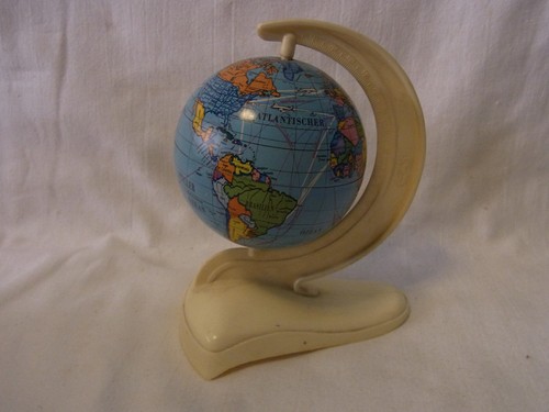 Small Globe Tin and Plastic 1960s Mid century German #BG - Picture 8 of 11