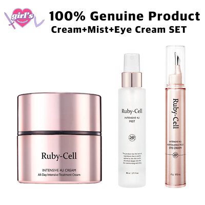 Human Stem Cell Cosmetic RubyCell Cream, Mist, Ampoule, Eye Cream SET