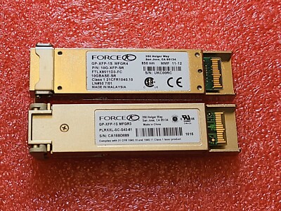 Genuine FORCE10 10Gb GP-XFP-1S MFGR3 10Gbase-SR Optic Transceiver 10G-XFP-SR 