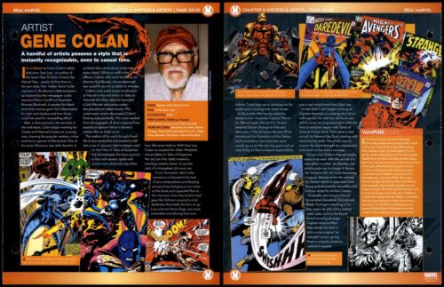 Gene Colan #GK-01 Schriftsteller & Künstler - echte Marvel Fact Aktenseite - Bild 1 von 1