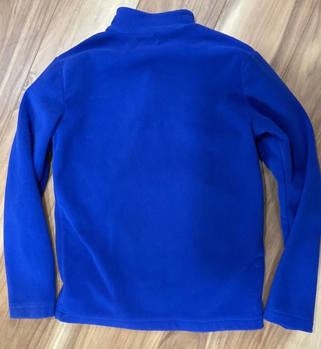 Boys Chaps Medium Fleece Pullover Quarter Zip Long Sleeve Shirt Blue 10-12 - Picture 5 of 5