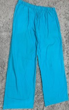 SB Scrubs Womens Sz Large Neptune Blue Scrub Pants Elastic Waistband Drawstring