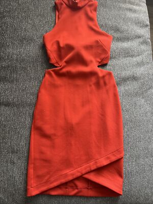 Topshop Bodycon Dress Stretch Sleeveless Bright Red Size 2 | eBay