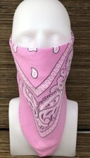 Pink Face mask Cotton face Mask Paisley Bandana Face Mask Pink Facemask