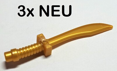 3x NEU LEGO  25111 Minifig Waffe Ninjago Schwert Saber/Dao, Pearl Gold #21