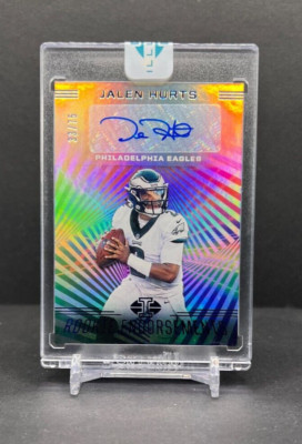 2020 Illusions Jalen Hurts BLUE Rookie Endorsements AUTO 33/75 #RE7 Eagles🔥