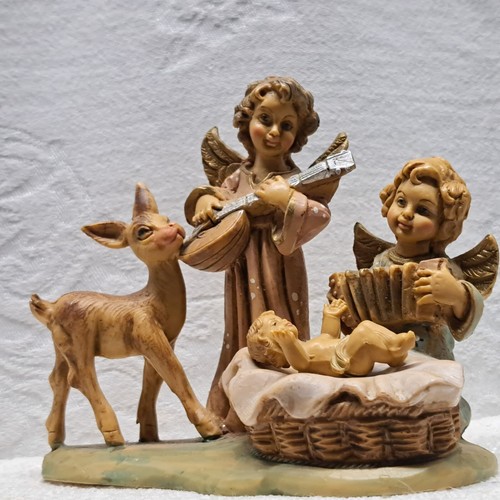 Statuina presepe piccolo vintage Italia Depose con Gesù bambino - Foto 5 di 8