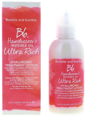 Bumble Bumble BB Hairdresser's Invisible Oil Ultra Rich Hyaluronic Treatment NIB