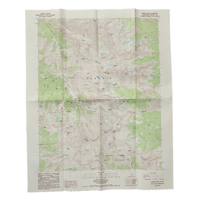 Vintage USGS Topographic Map Topo - Mineral King Sequoia California - 1988