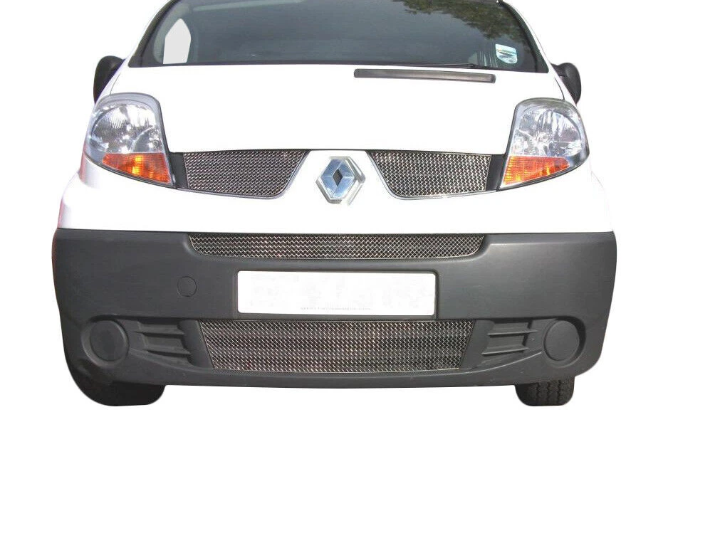 Lot De 5 Housse De Calandre Avant Chromée Pour Renault Trafic 2014+ - Tuning Inox
