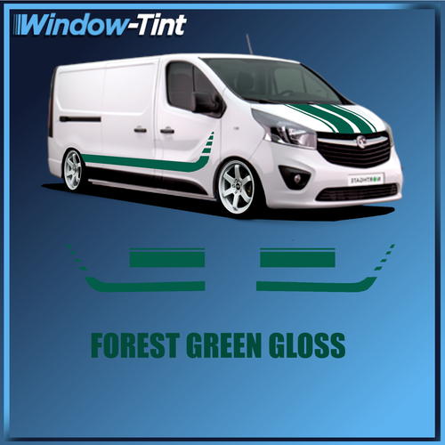 For Renault Traffic 14-18 LWB Bonnet & Side Stripe Graphics Vinyl Sticker Decal - Picture 6 of 19