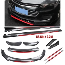 Front Bumper Lip Spoiler Splitter Bod Kit Carbon Fiber For Chevrolet Equinox Car