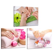 3 Piece Beauty Nail Salon Prints Canvas Wall Art Fashion Manicure Picture Wal...