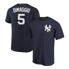 Joe DiMaggio T-Shirt New York Yankees Player Name and Number Soft Jersey Tee