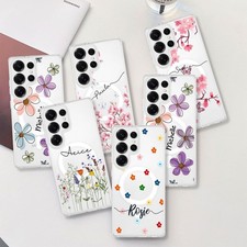 Case For Samsung Galaxy S26 S25 Edge S24 A16 A17 Flower Customized MagSafe Cover