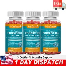 3 x Raw Probiotics 120 Billion CFU Potency Digestive Immune Health 360 Capsules