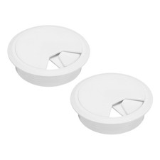 2 Pcs Desk Grommet 3 Inch 80mm , Round Desk Cord Hole Cover Wire Cable Organi...