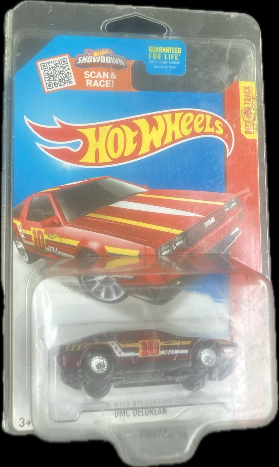 Hot Wheels 2015 Super Treasure Hunt DMC Delorean with Real Riders.W/Protecto Pak