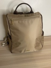 Osprey London Wanderer Backpack Brown Nylon Beige Leather Trimmed New