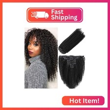 Lumiere Clip In Hair Extensions Real Human Hair 4B 4C Afro Curly Clip Ins Seamle