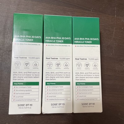 3 Lot - SOME BY MI AHA BHA PHA 30 Days Miracle Toner 150ml USA Ship