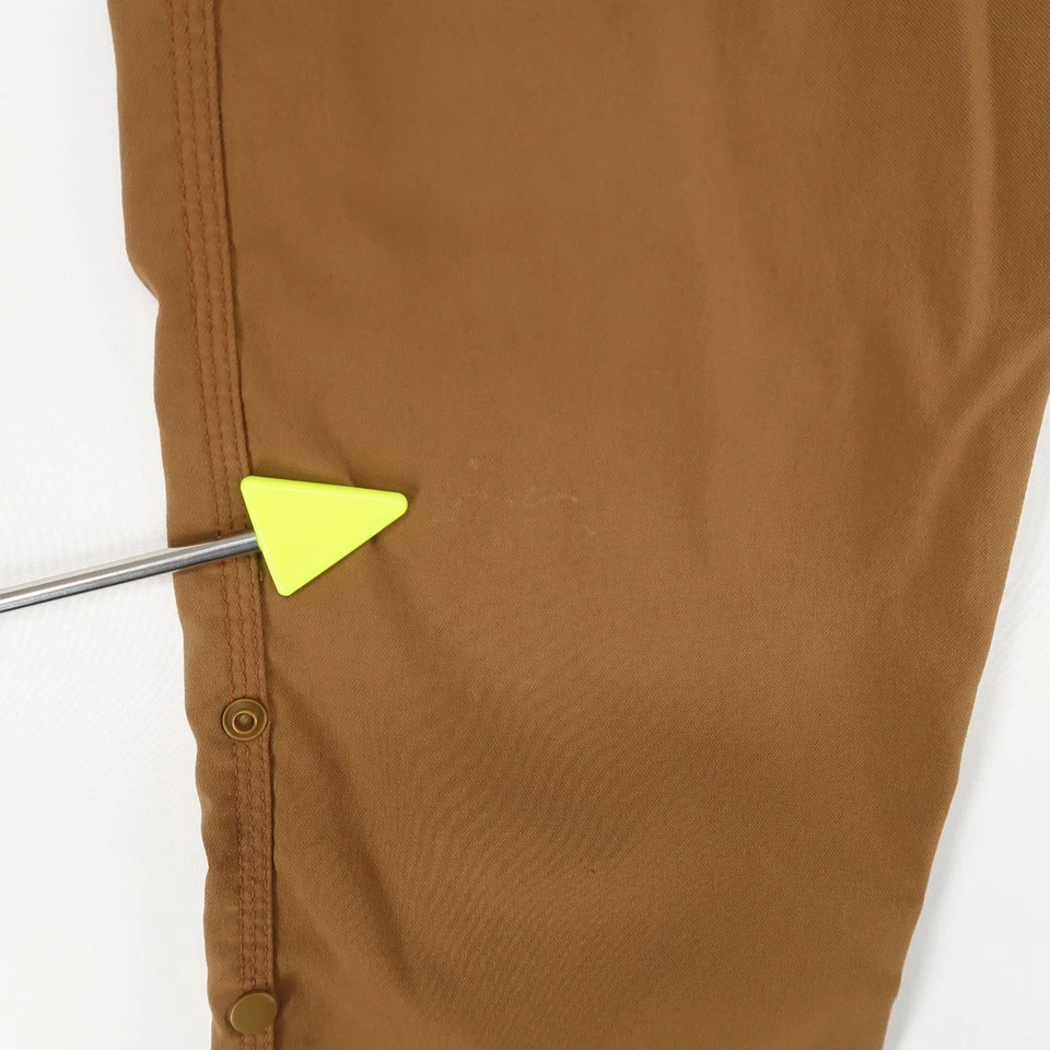 Pantalones Prana Zion Hombre 32x30 Marrón Nylon Elastizado Carga Enrollable Senderismo Calce Recto Foto 3 de 4