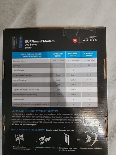 Motorola Arris SURFboard Modem Model SB6121 - Zdjęcie 3 z 3