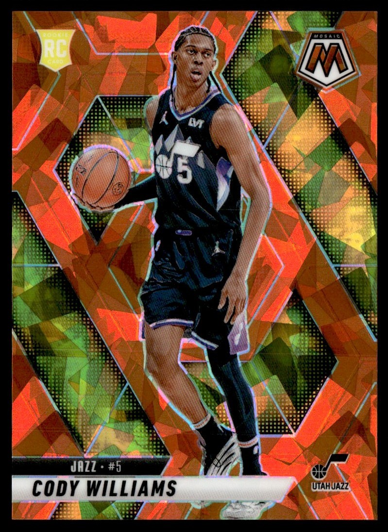 2024-25 Panini Mosaic Orange Ice Cody Williams RC 27/49 #207