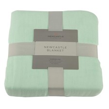 Bamboo Muslin Oversized Twin Blanket Lightweight Seafoam