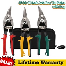 Aviation Tin Snips Set 10 Inch Metal Straight...