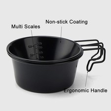 Schüssel Camping Cookware 0.5 Mm 1PC 304 Edelstahl Schwarz / Grün / Beige – Bild 5