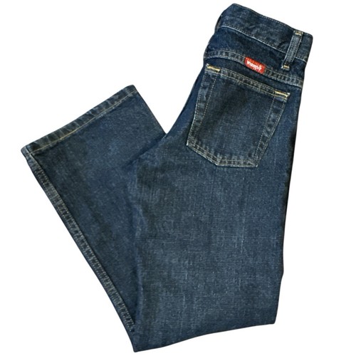 Wrangler Jeans Boys Size 10 Regular Bootcut Adjustable Denim Dark Rinse Western - Picture 1 of 7
